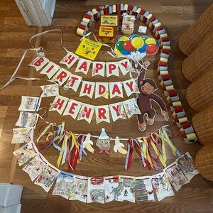 Curious George party decorations
